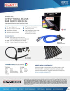 Street Performance Silicone Sleeved Spark Plug Wire Set for GM/Chevy Crate Engines and Small Blocks - #SPW300-CH-604