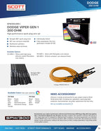 Street Performance Non-Sleeved Spark Plug Wire Set for 1991-1995 Dodge Viper - #SPW300-NS-690-I